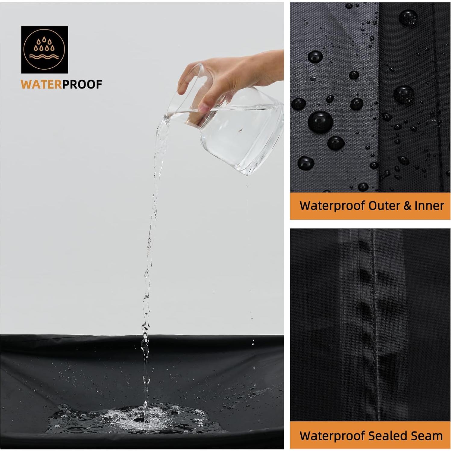 Cubierta para Parrilla NOELIFE 17" Impermeable y a Prueba de Viento