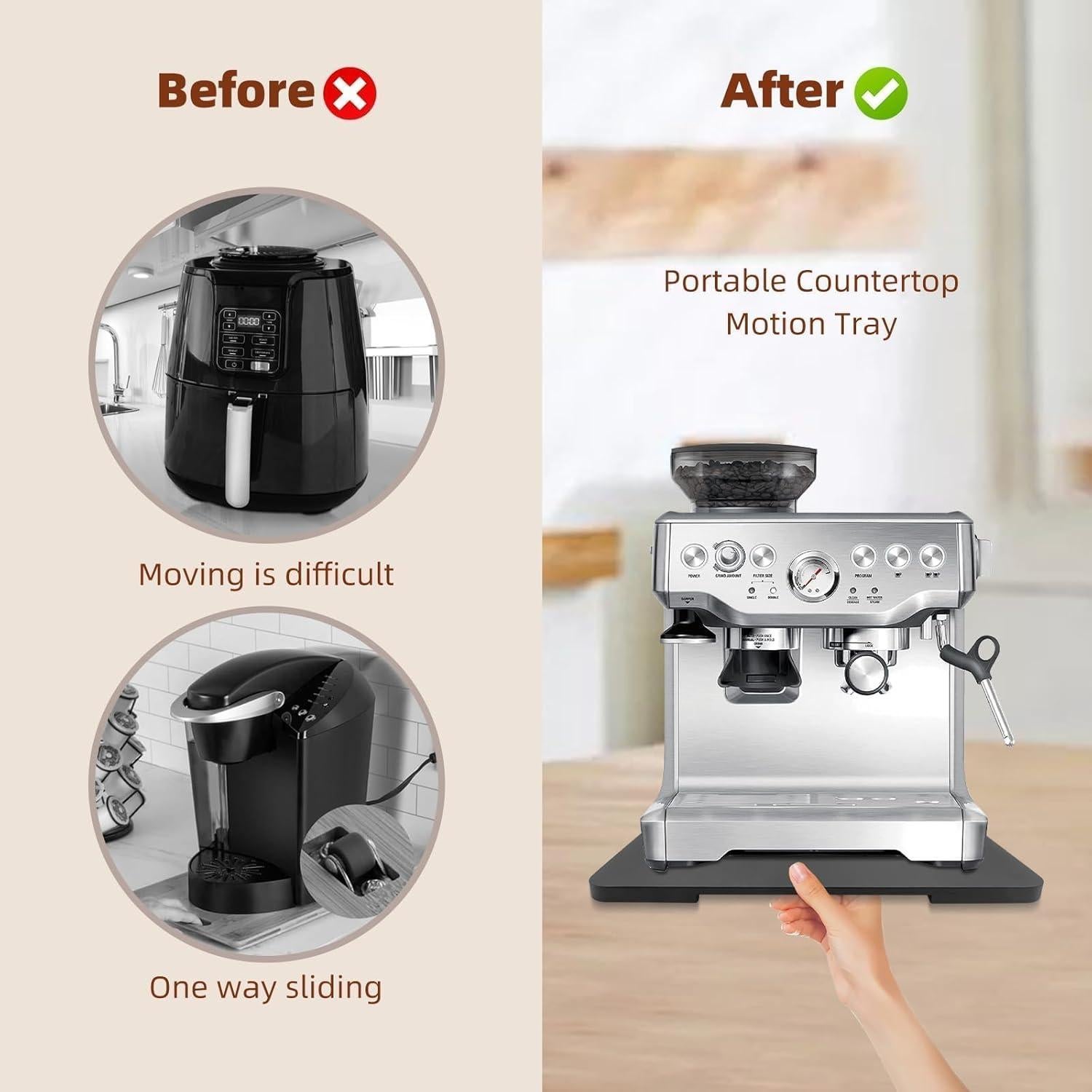 Bandeja deslizante de bambú 360° Giassvio 32,5x40,1cm