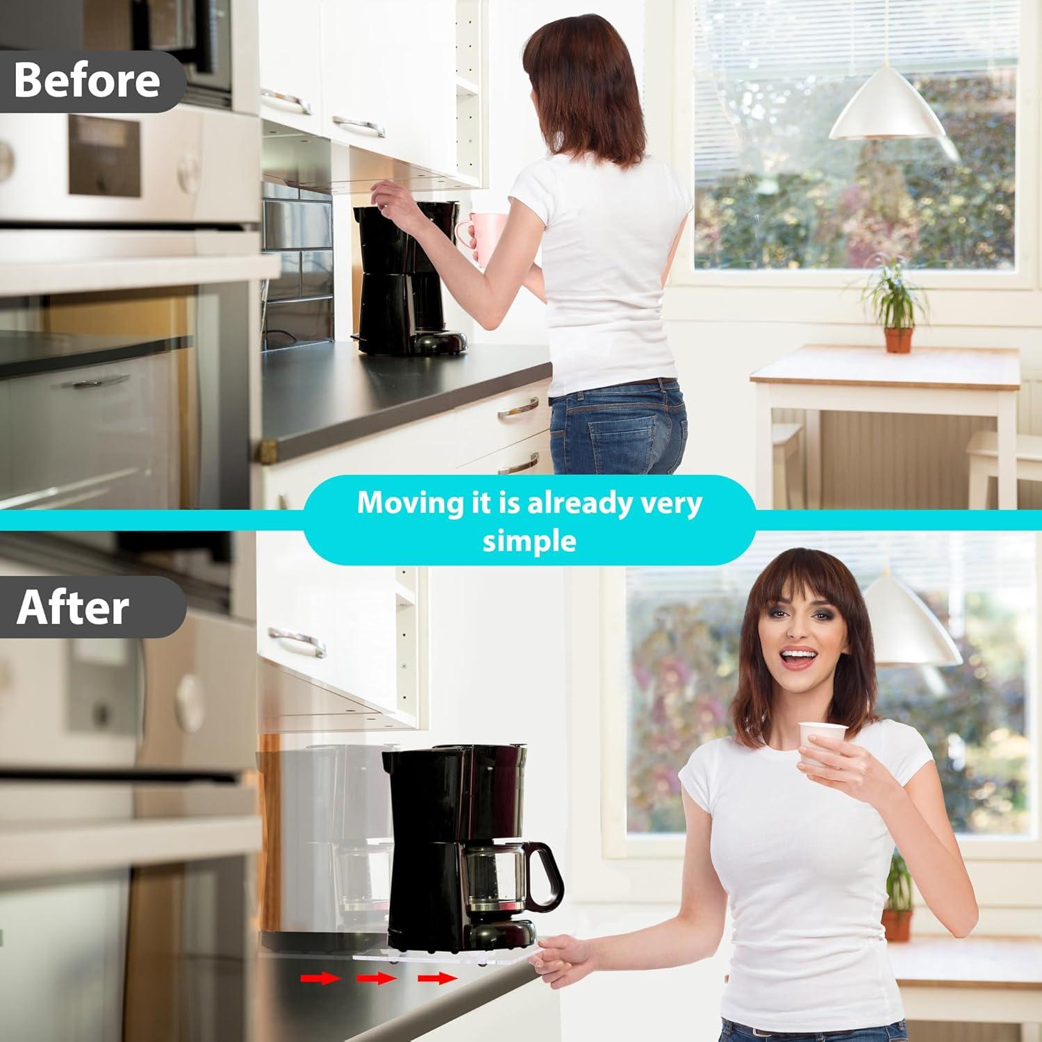 Bandeja deslizante para cafetera Mostshells 30x25 cm incoloro