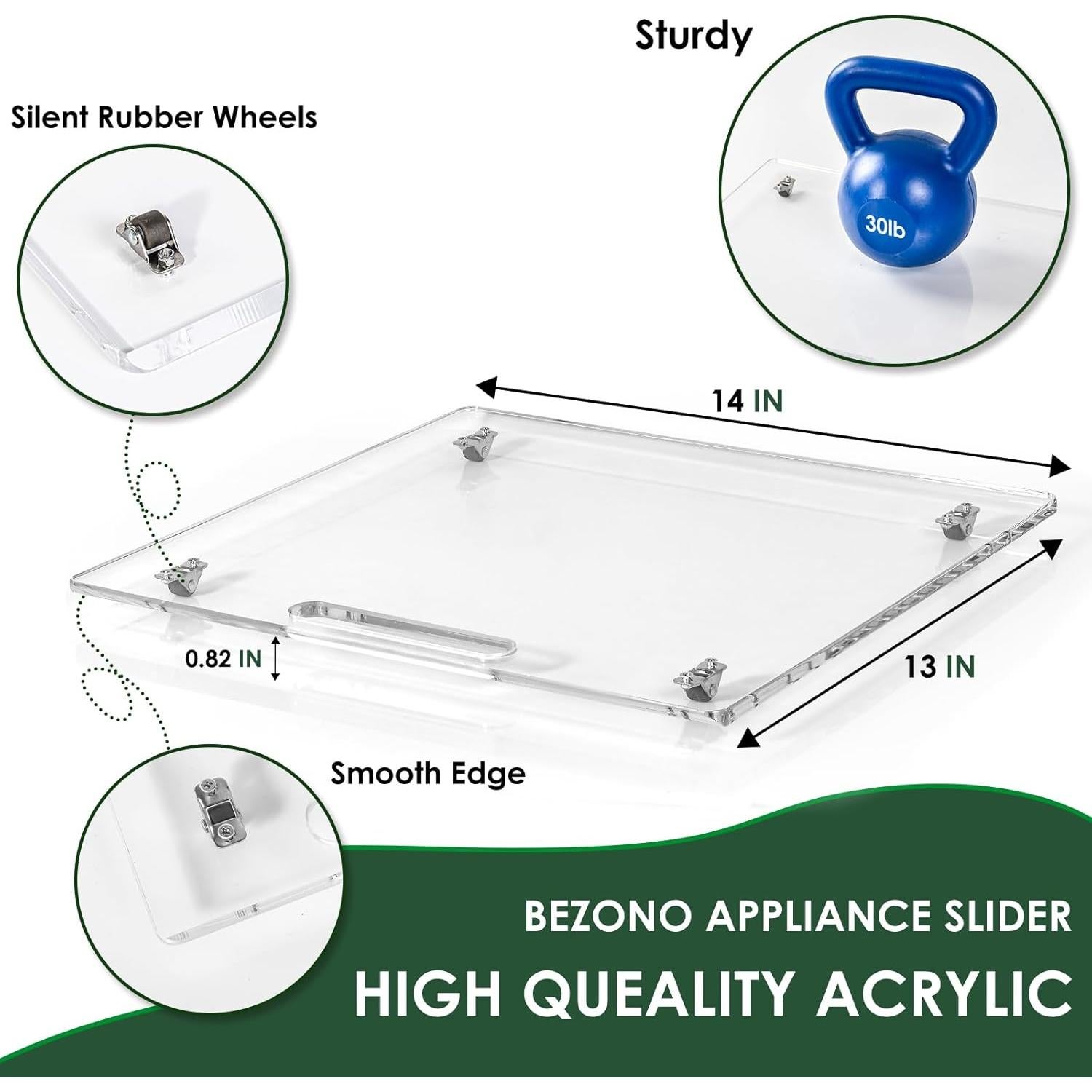 Deslizadores de cocina BEZONO para electrodomésticos 14x13 cm