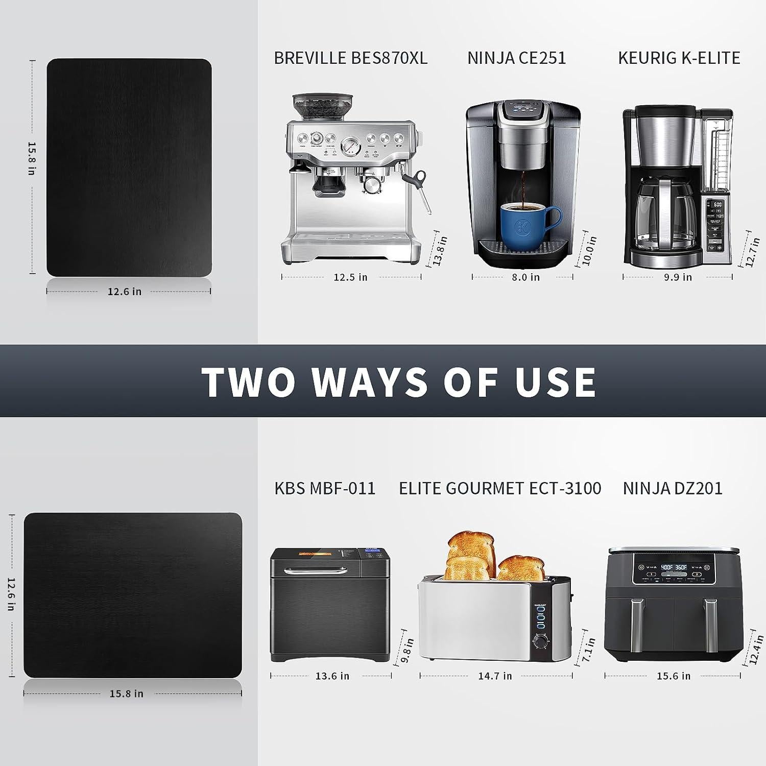 Bandeja deslizante de bambú Hervimo 360° para electrodomésticos