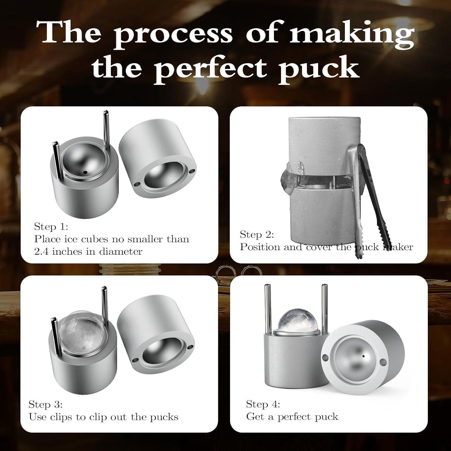 Fabricador de Bolas de Hielo ciAmore 6.1 cm Aluminio Plateado