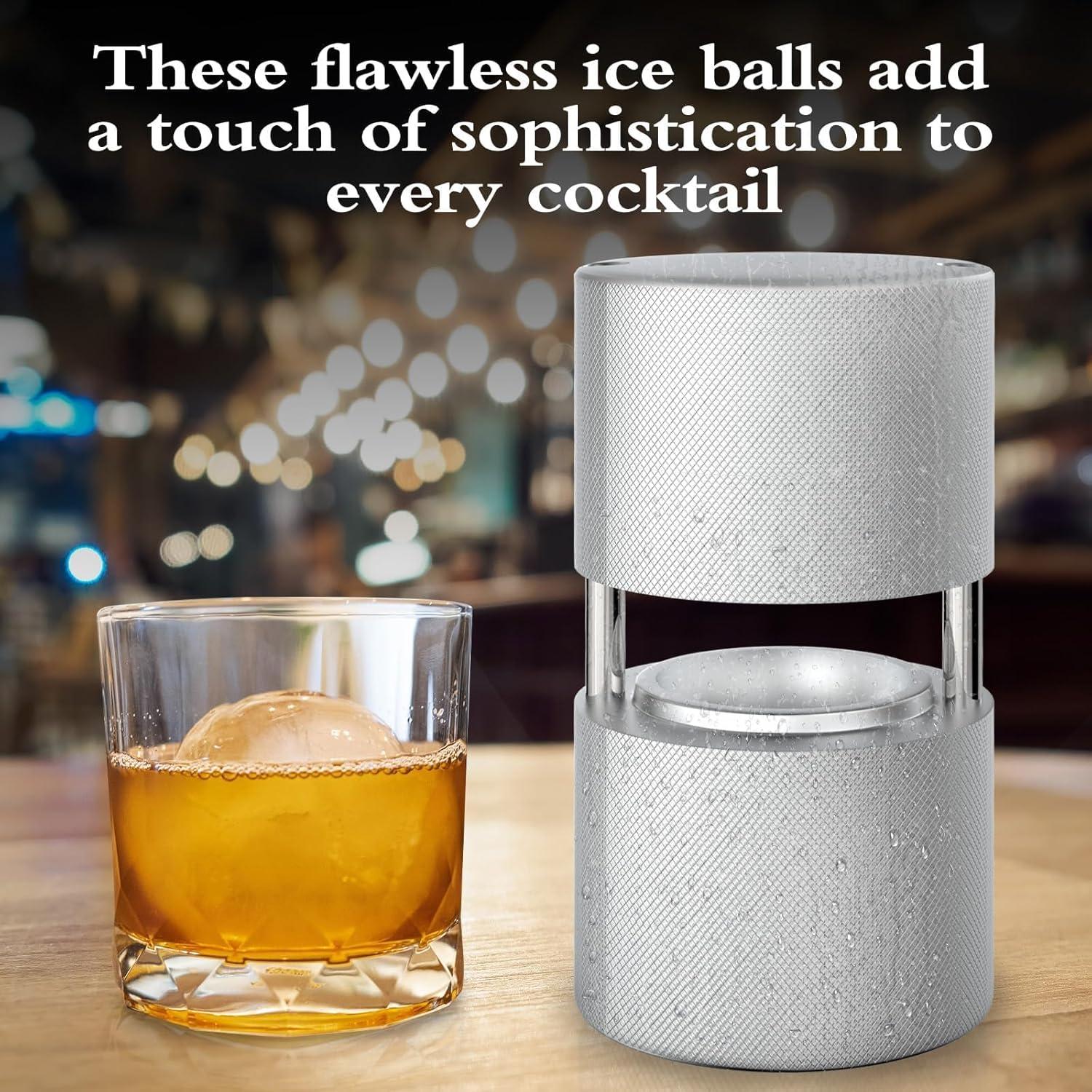 Fabricador de Bolas de Hielo ciAmore 6.1 cm Aluminio Plateado