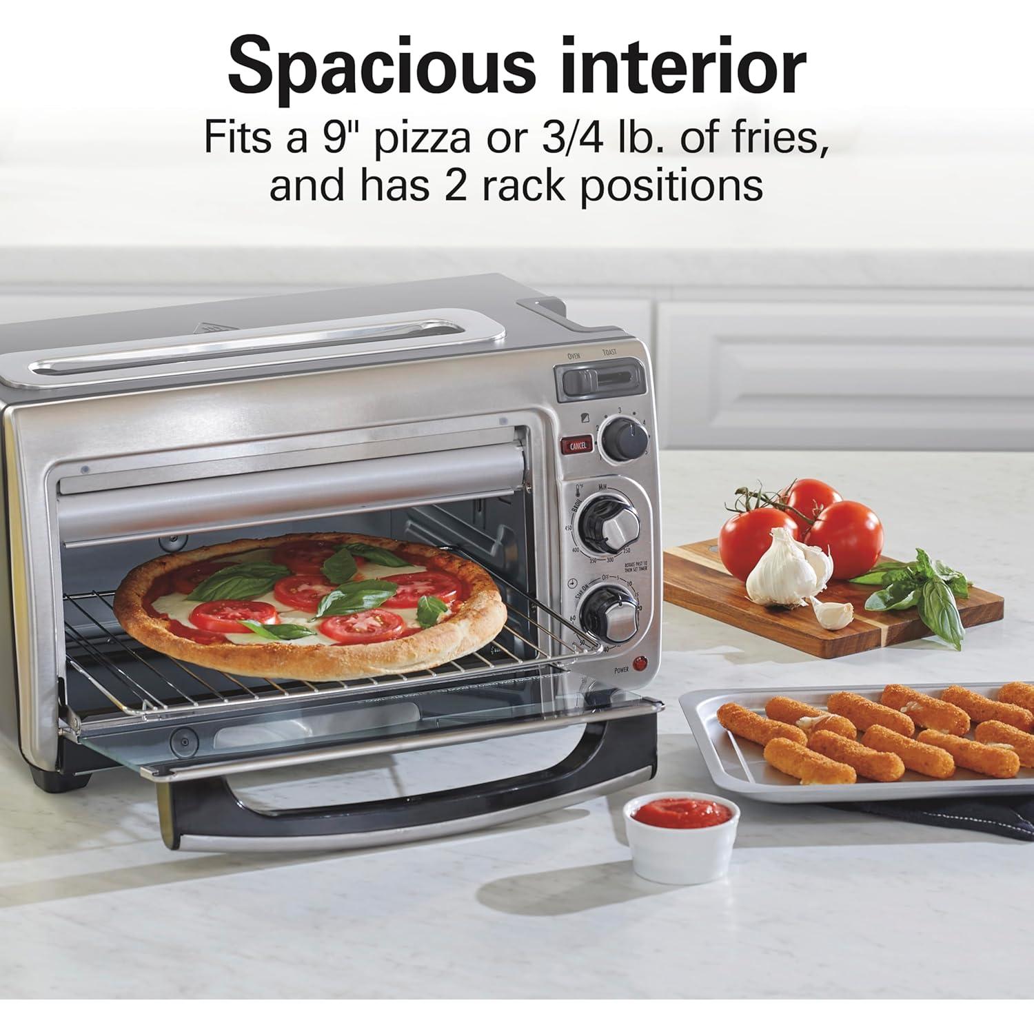 Horno Tostador 2-en-1 Hamilton Beach Acero Inoxidable 16.5L