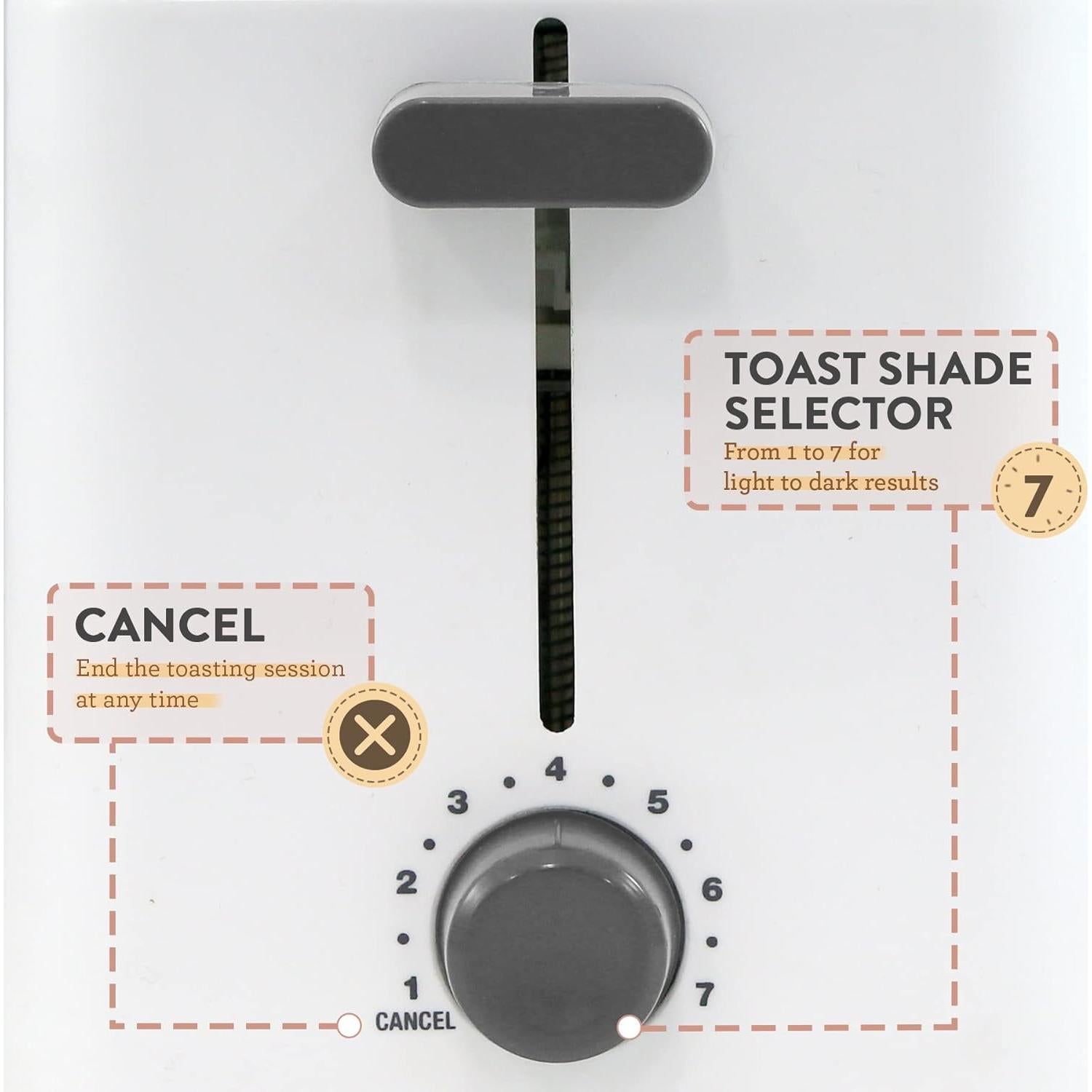 Tostadora Elite Gourmet ECT-1027 2 Rebanadas 7 Niveles Tostado