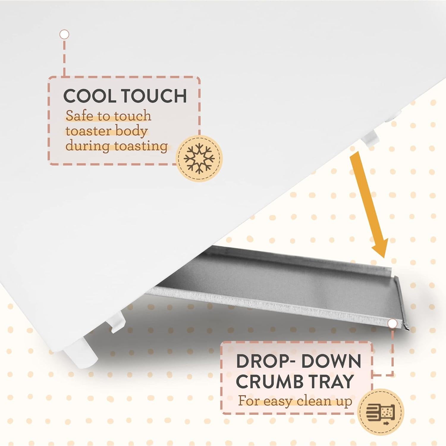 Tostadora Elite Gourmet ECT-1027 2 Rebanadas 7 Niveles Tostado