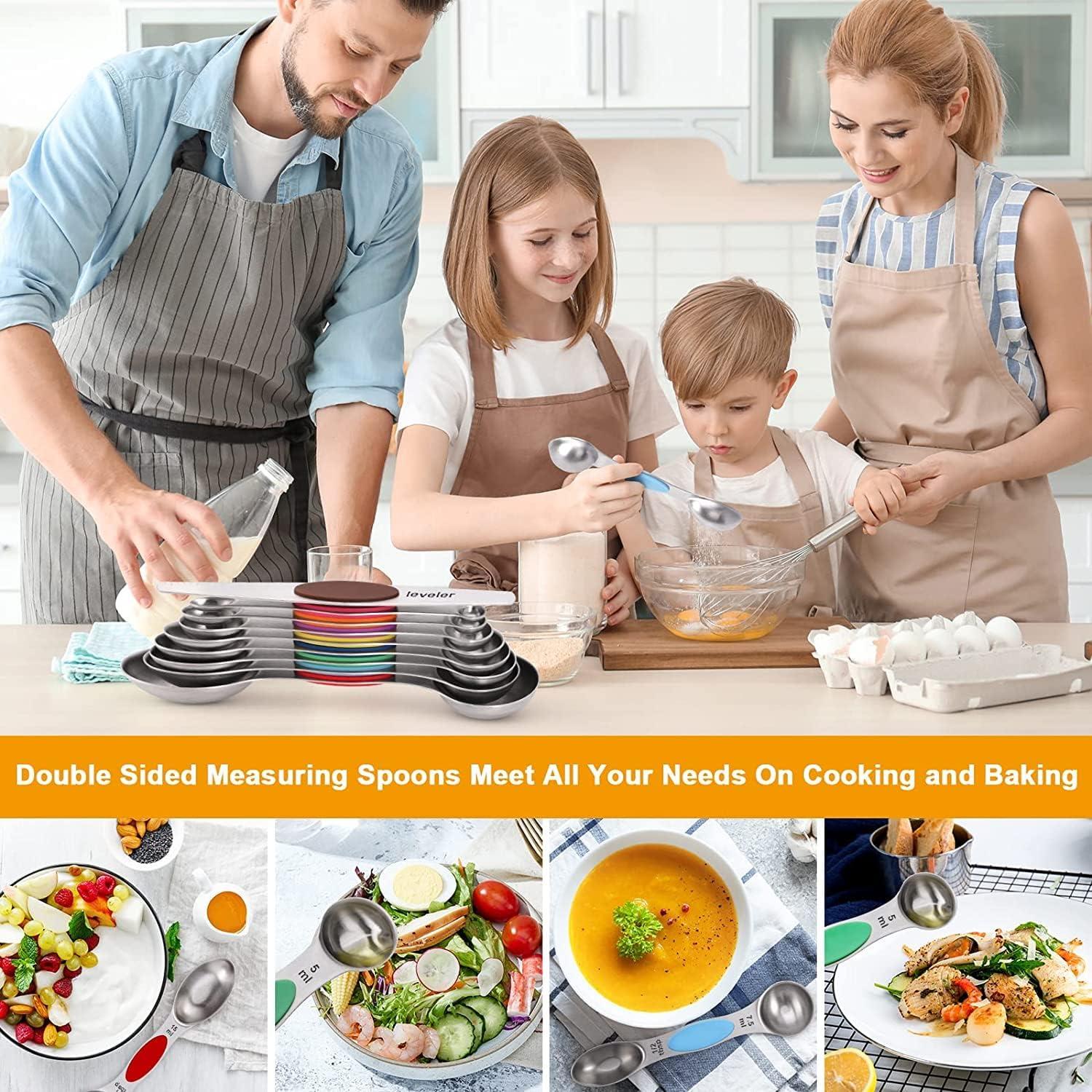 Juego de cucharas medidoras magnéticas NIUTA, set de 9