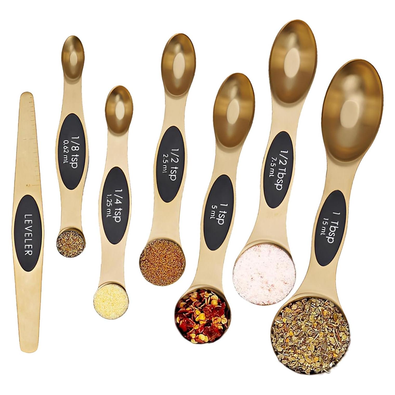 Juego de Cucharas Medidoras Magnéticas SHIKORI Acero Inoxidable