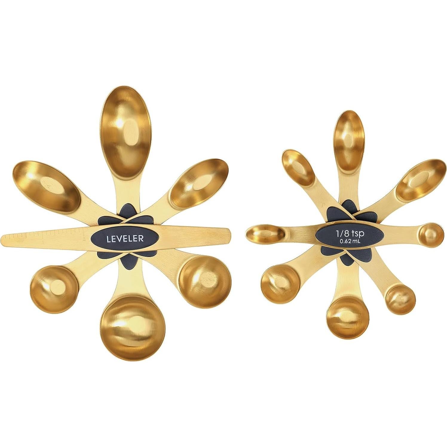 Juego de Cucharas Medidoras Magnéticas Extshetra 8 Piezas Acero Inoxidable