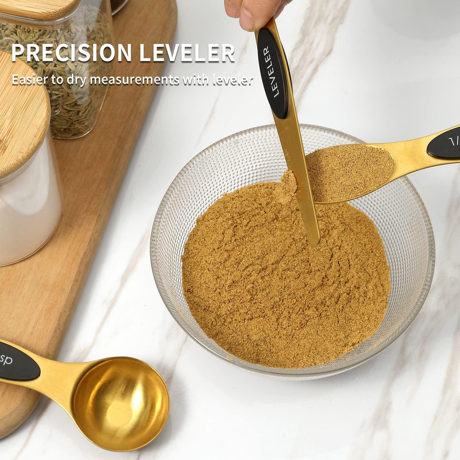 Juego de Cucharas Medidoras Magnéticas Extshetra 8 Piezas Acero Inoxidable