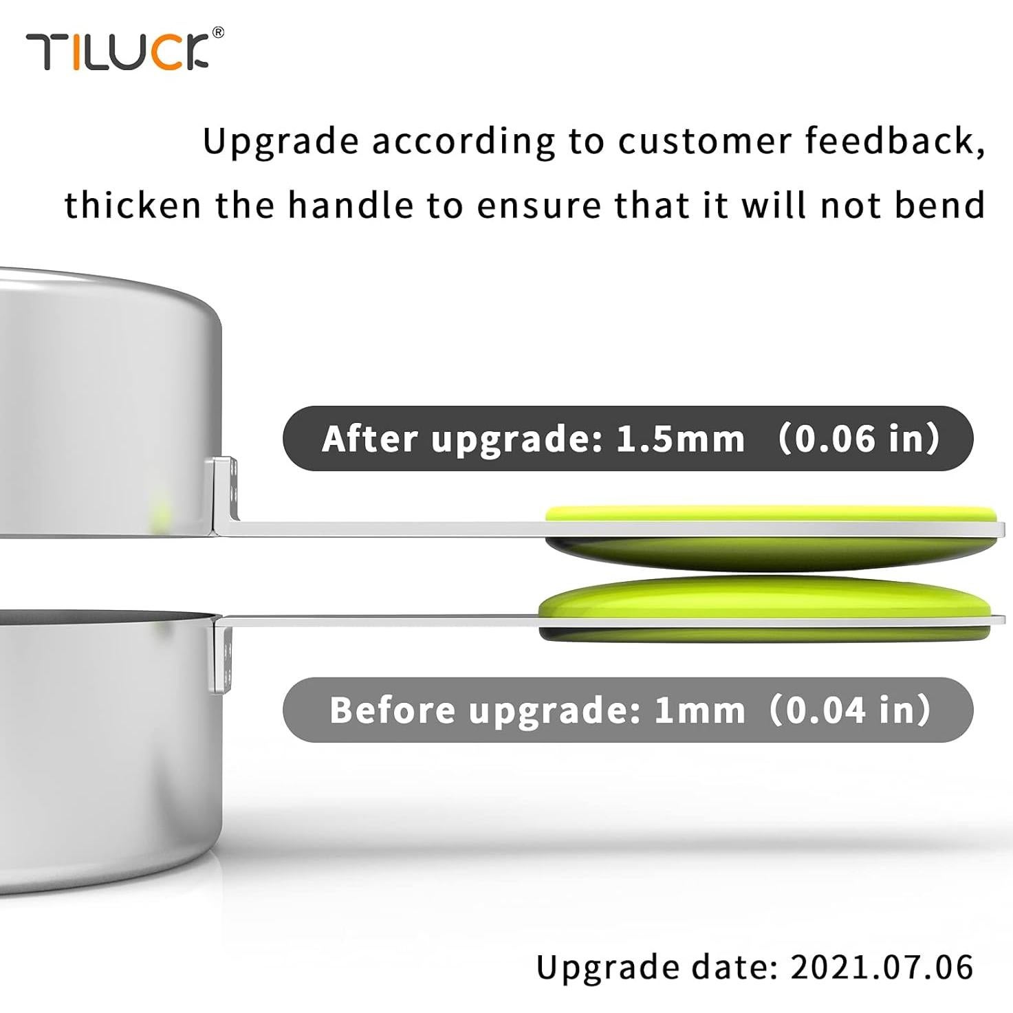 Juego de tazas y cucharas medidoras TILUCK acero inoxidable