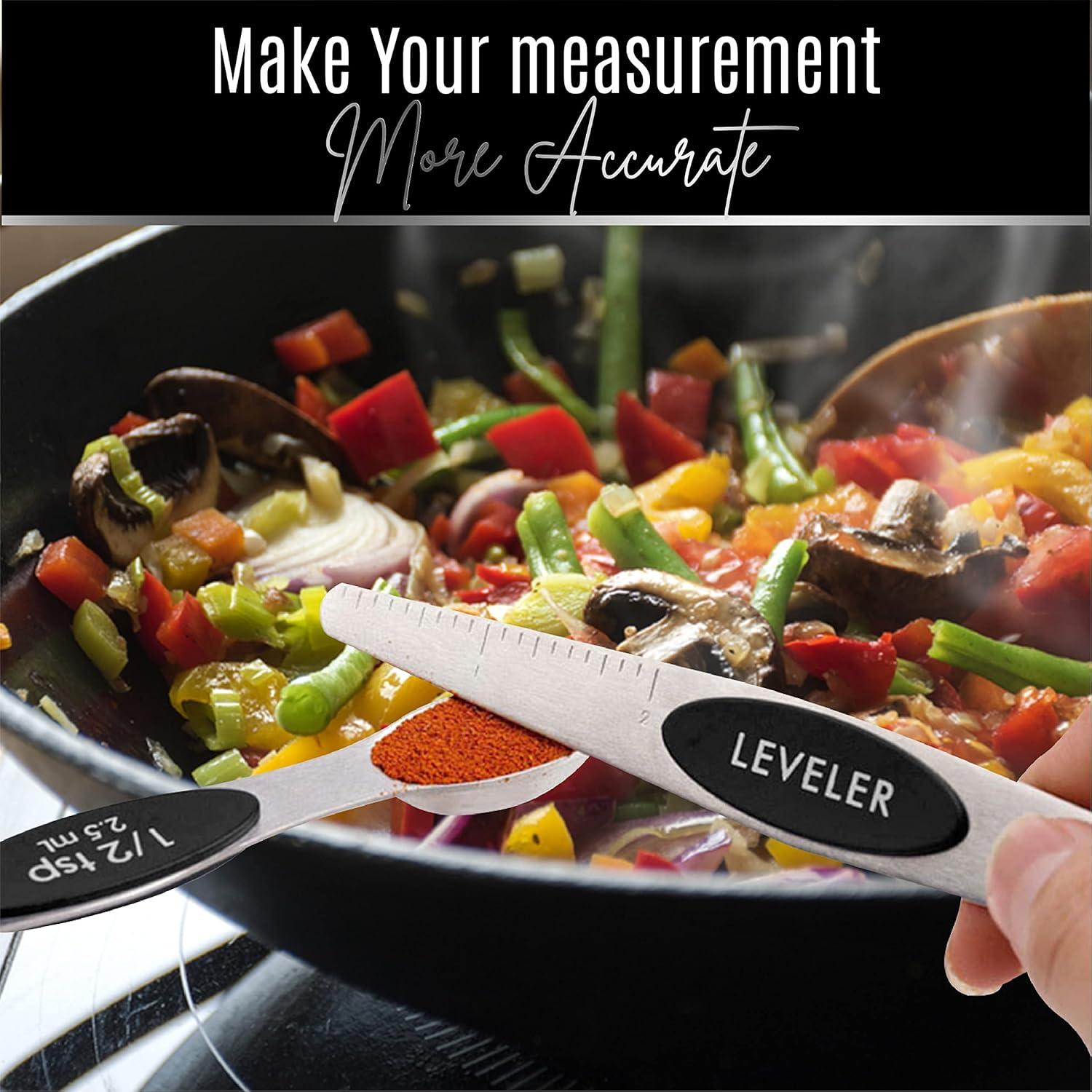 Juego de Cucharas Medidoras Nextop Acero Inoxidable 9 Piezas