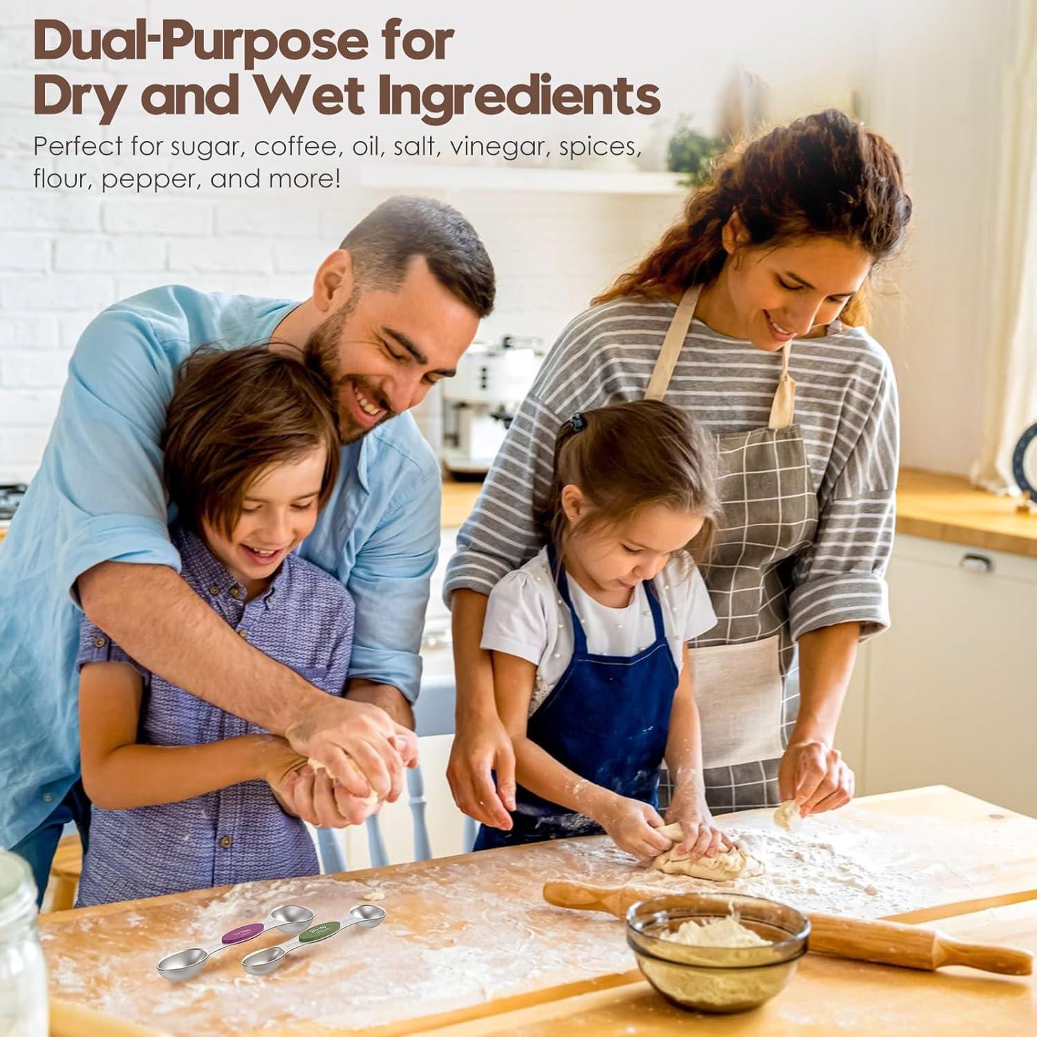 Juego de Cucharas Medidoras Magnéticas Abtrino - Acero Inoxidable