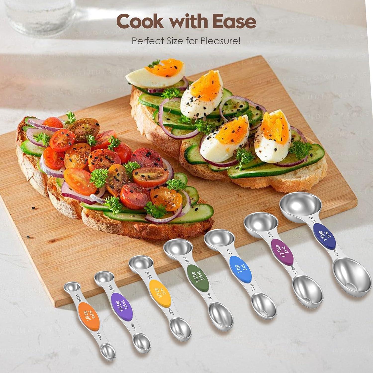 Juego de Cucharas Medidoras Magnéticas Abtrino - Acero Inoxidable