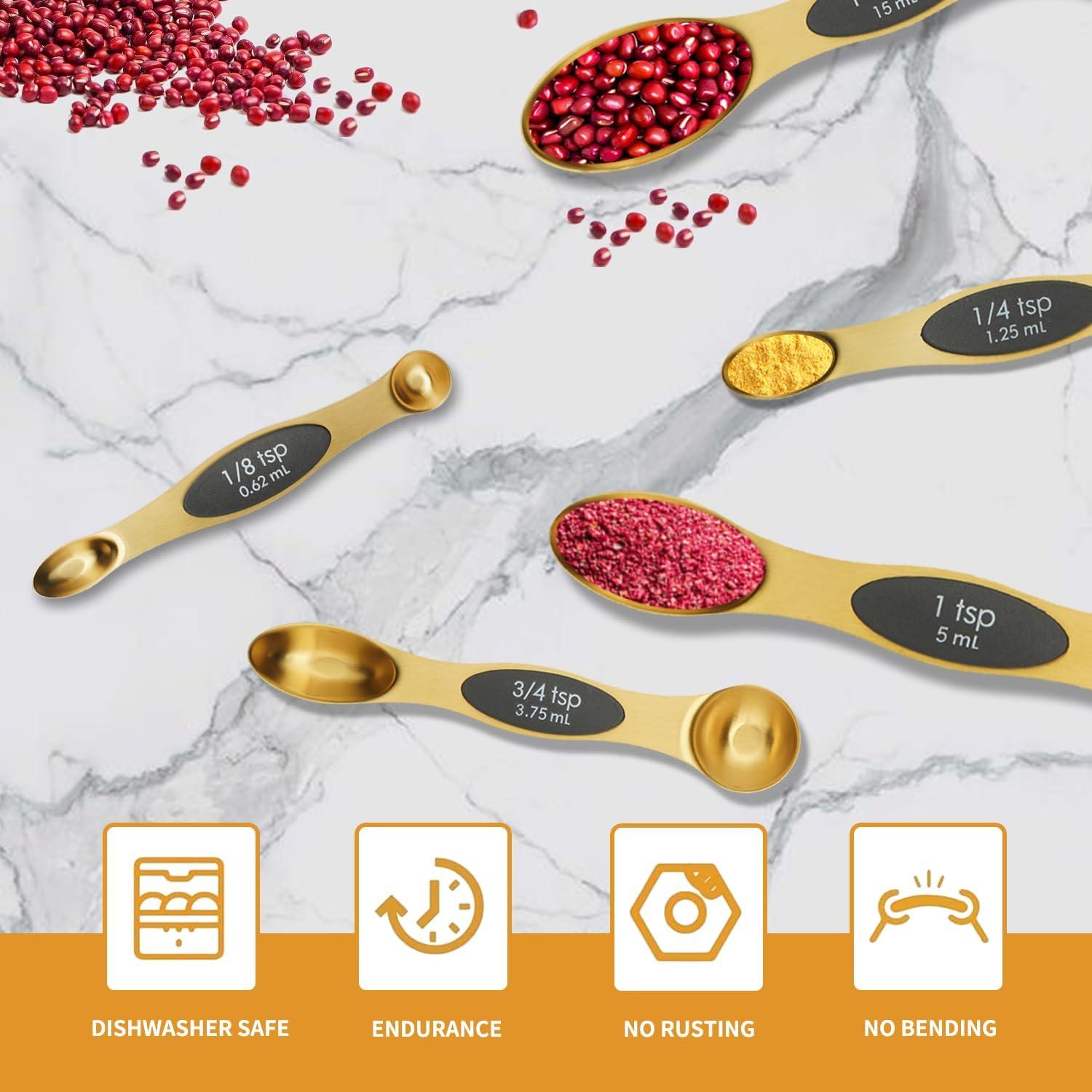 Juego de Cucharas Medidoras Magnéticas AGIgear Acero Inoxidable