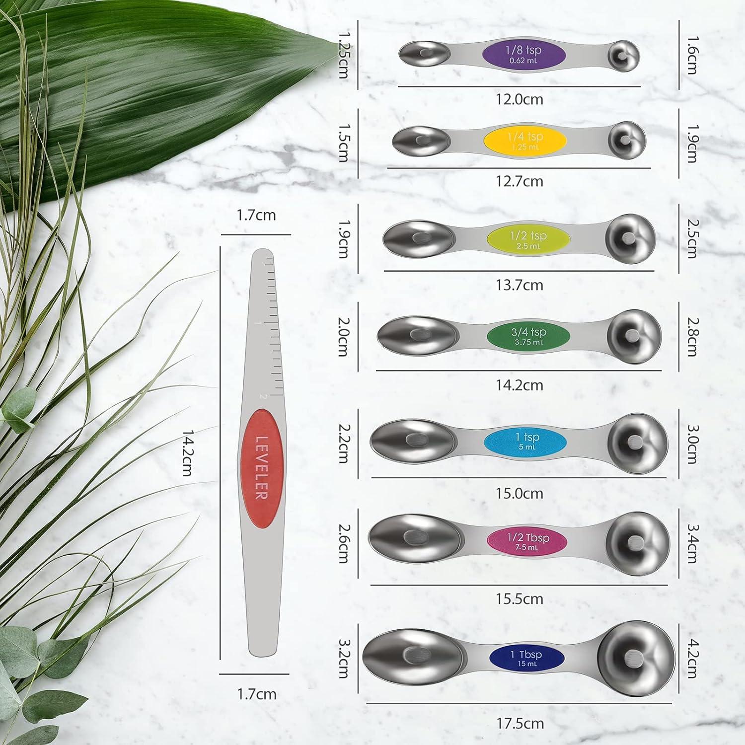 Juego de Cucharas Medidoras Magnéticas RMERVE 8 Piezas