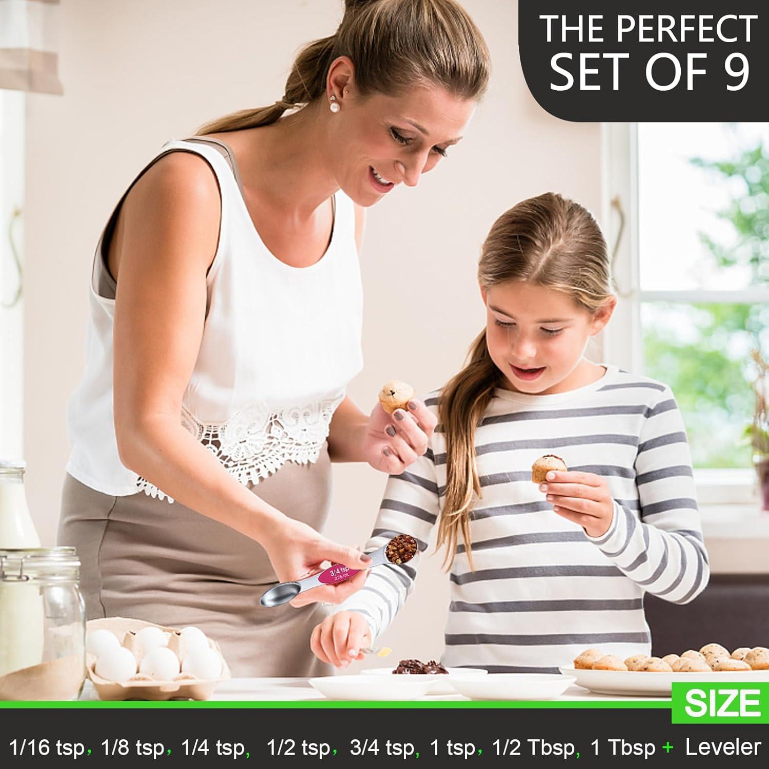 Juego de Cucharas Medidoras Magnéticas Ankeyang Acero Inoxidable