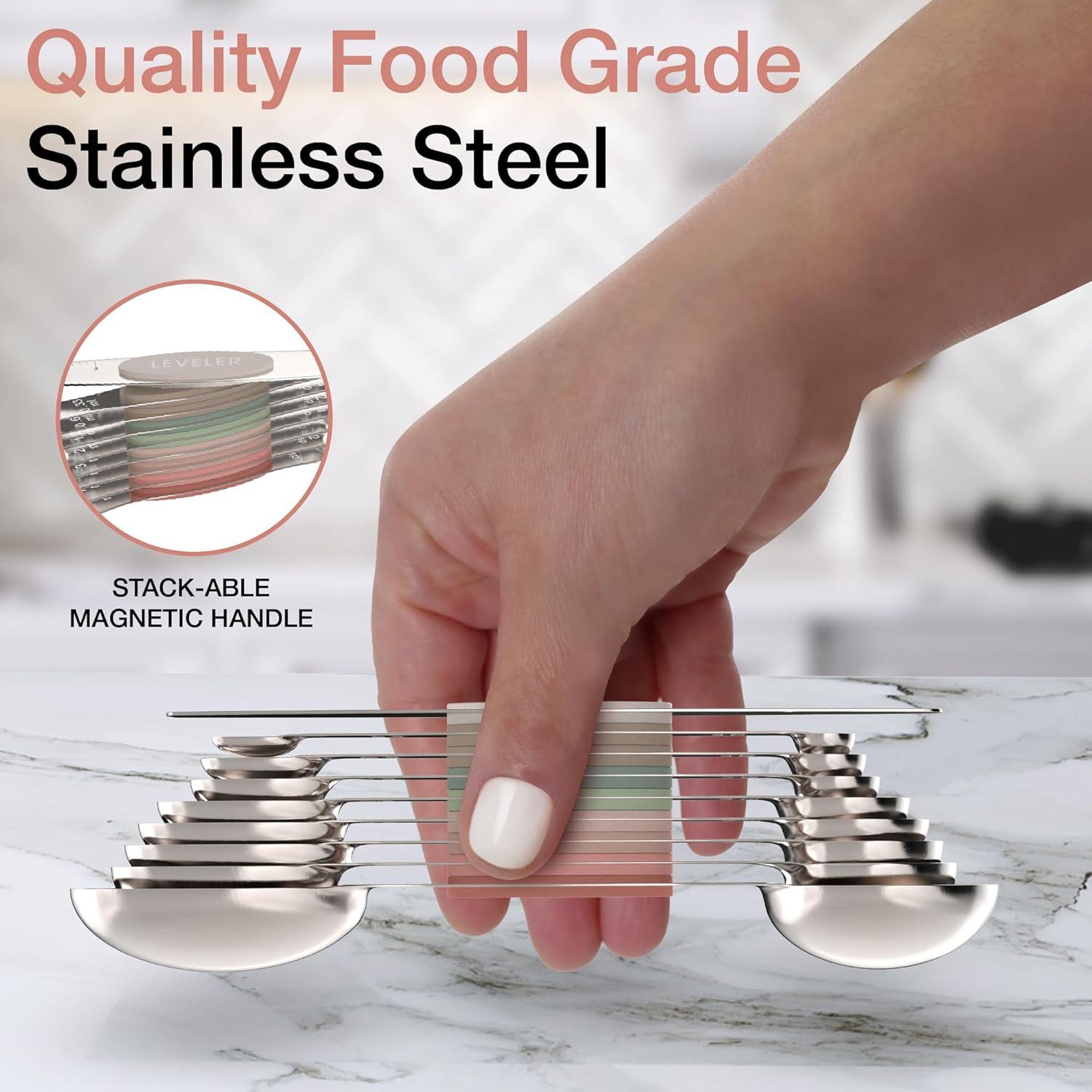 Juego de Cucharas Medidoras Magnéticas CuttleLab 9 Piezas