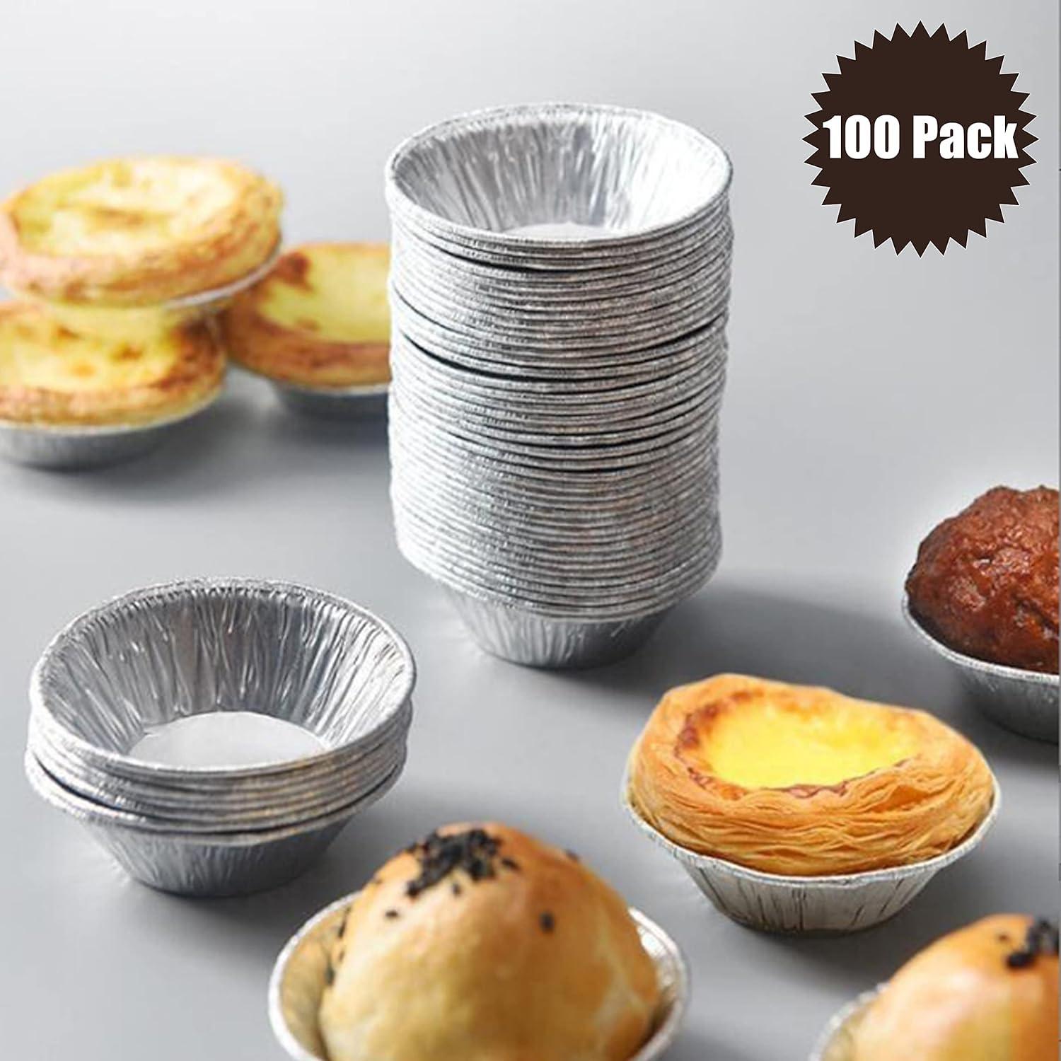 Moldes desechables de aluminio AIDUZETY 5,08 cm 100 unidades