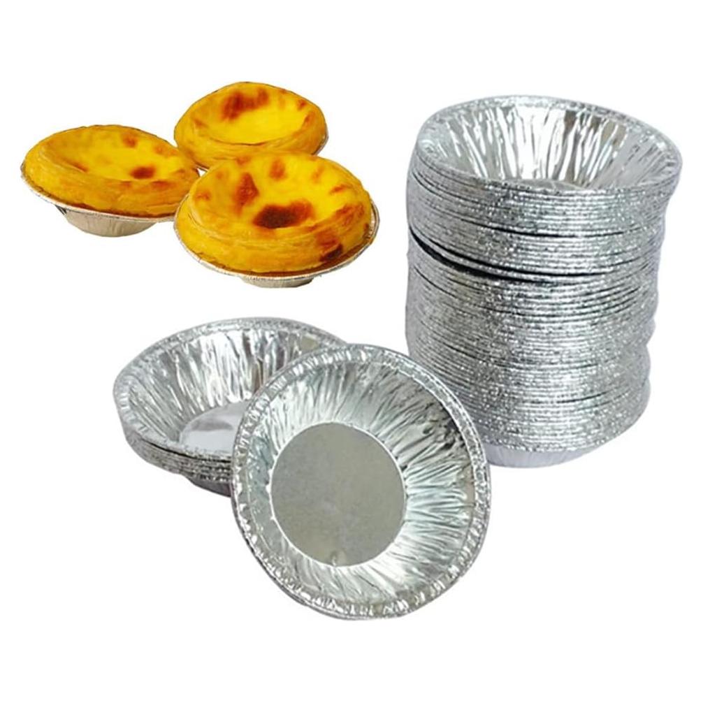 250 Moldes de Tarta de Aluminio Desechables Jilukibo 7 cm
