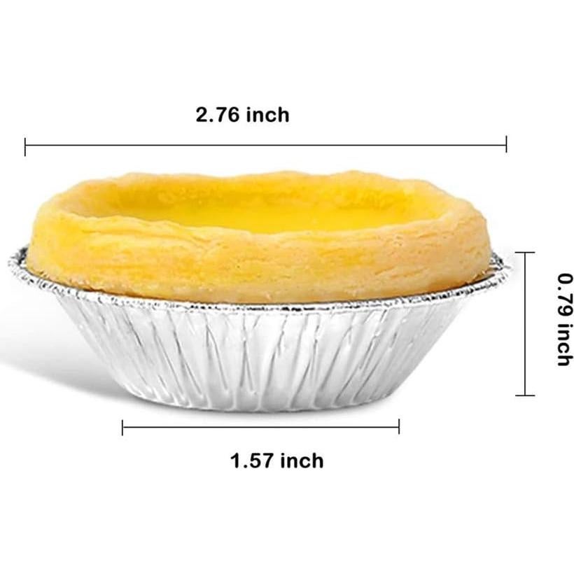 250 Moldes de Tarta de Aluminio Desechables Jilukibo 7 cm