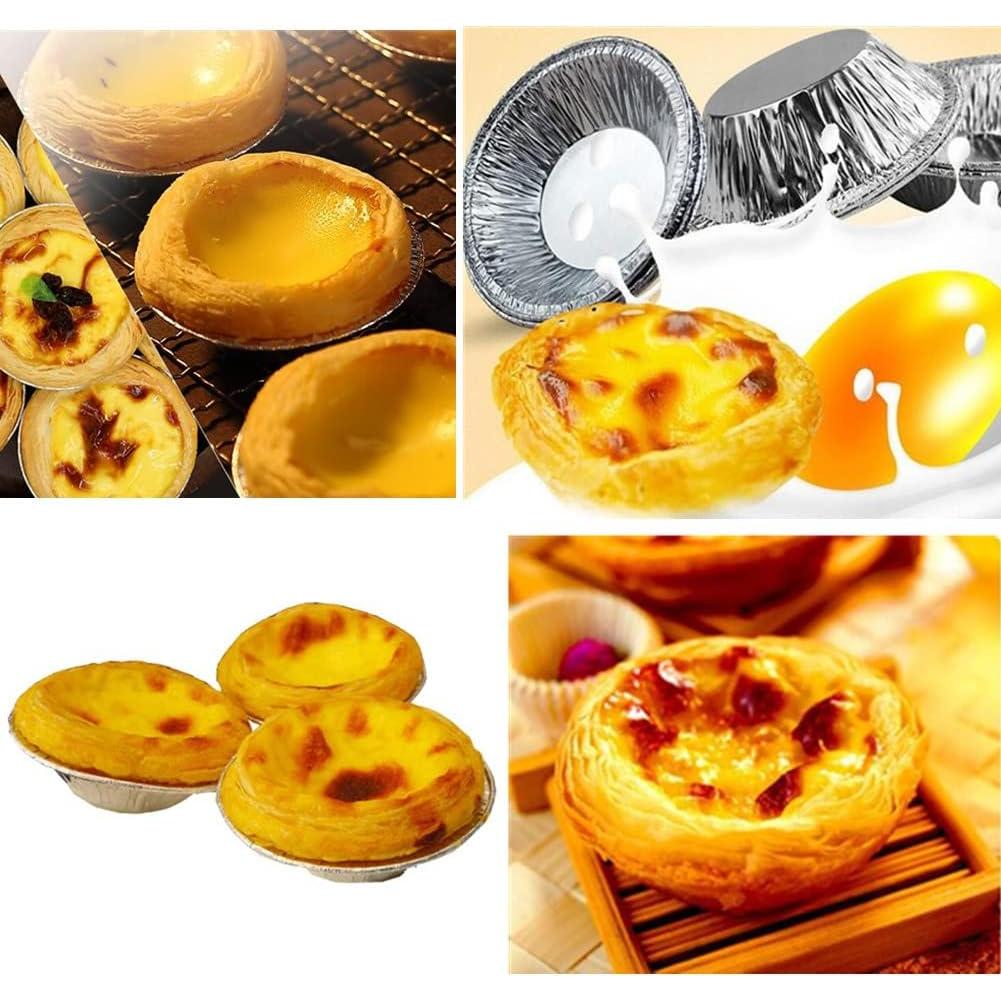 250 Moldes de Tarta de Aluminio Desechables Jilukibo 7 cm