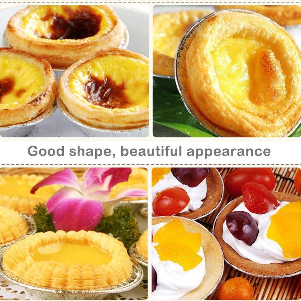 250 Moldes de Tarta de Aluminio Desechables Jilukibo 7 cm