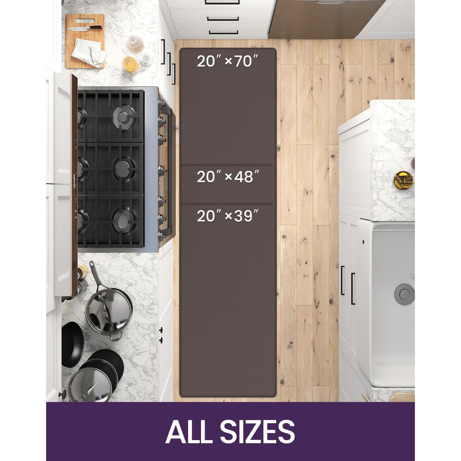 Alfombra de Cocina DEXI Antifatiga 70x20 cm Marrón