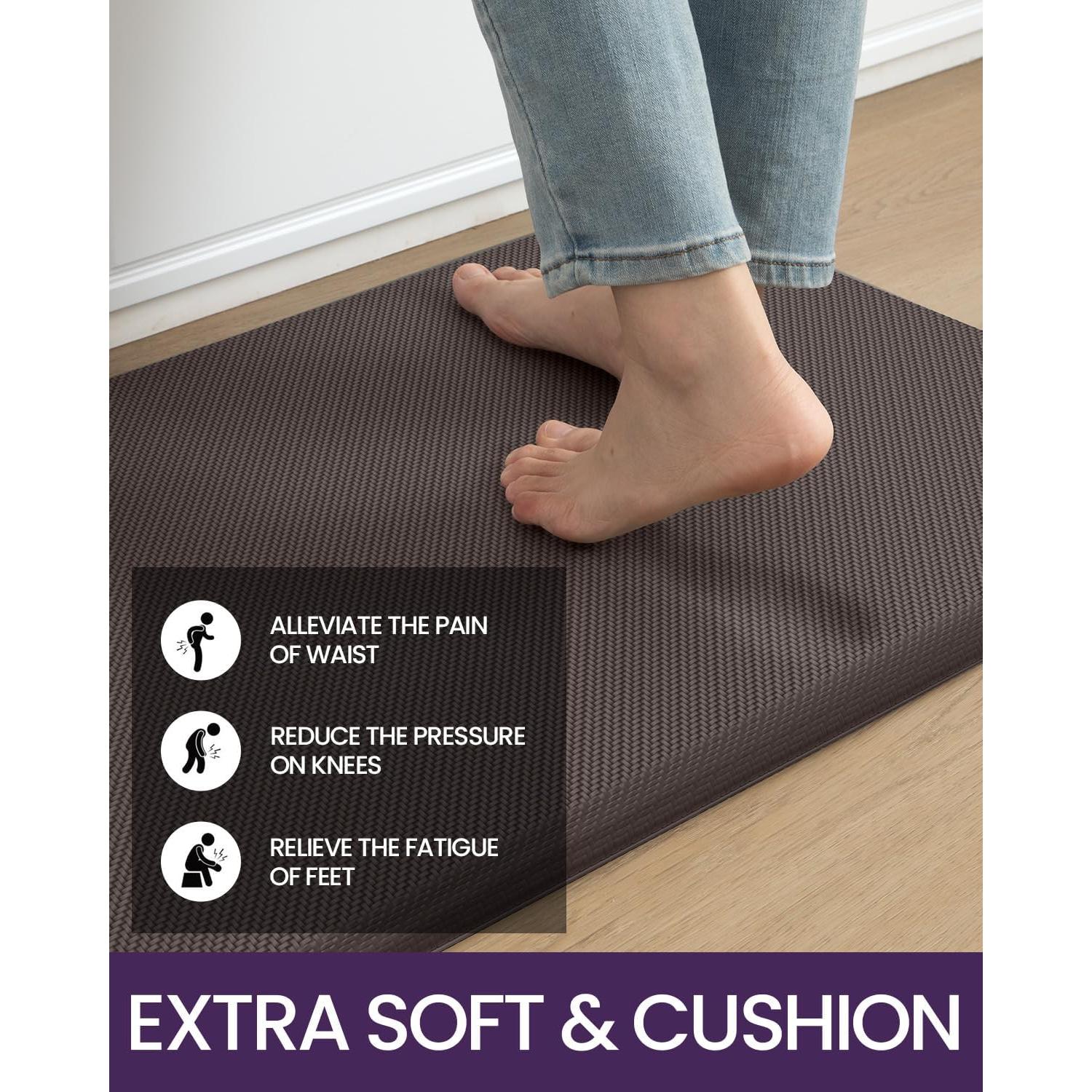 Alfombra de Cocina DEXI Antifatiga 70x20 cm Marrón