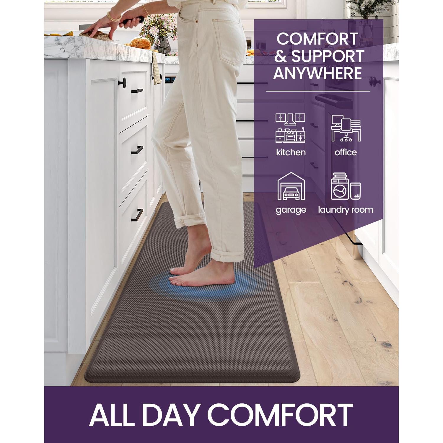 Alfombra de Cocina DEXI Antifatiga 70x20 cm Marrón