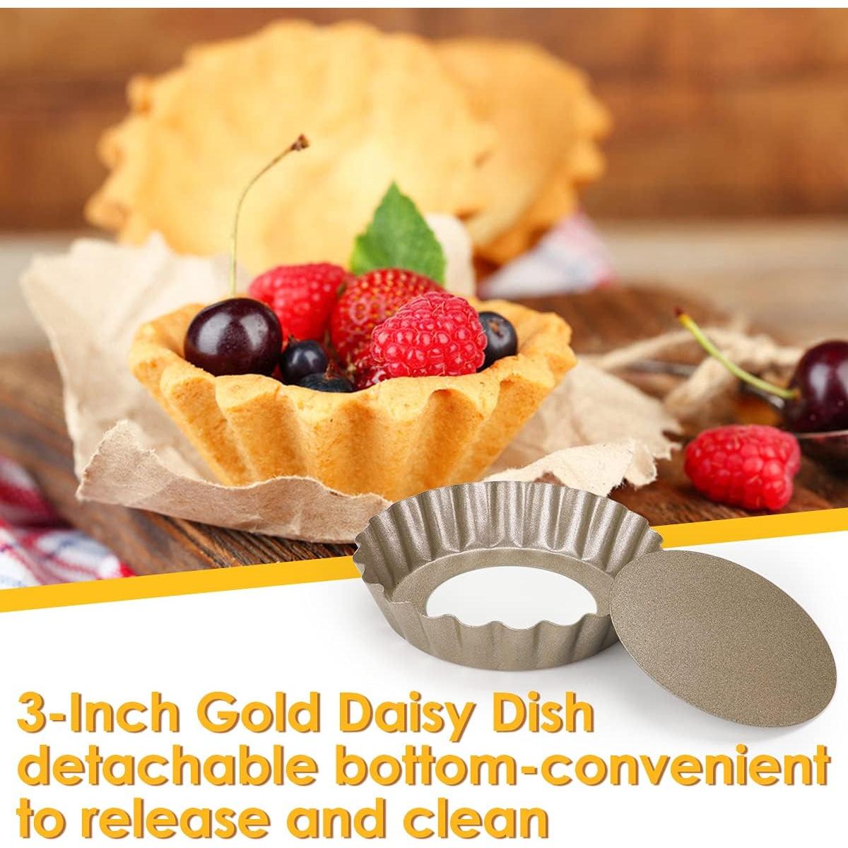 Set 12 Moldes para Tartas 3" Swetwiny Acero al Carbono