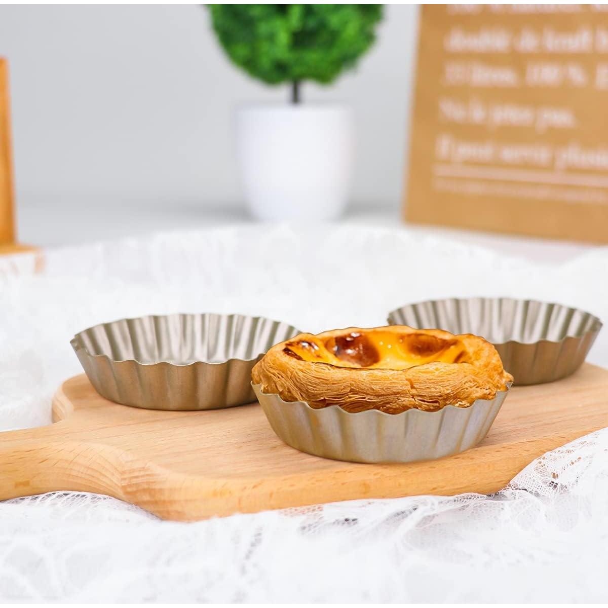 Set 12 Moldes para Tartas 3" Swetwiny Acero al Carbono