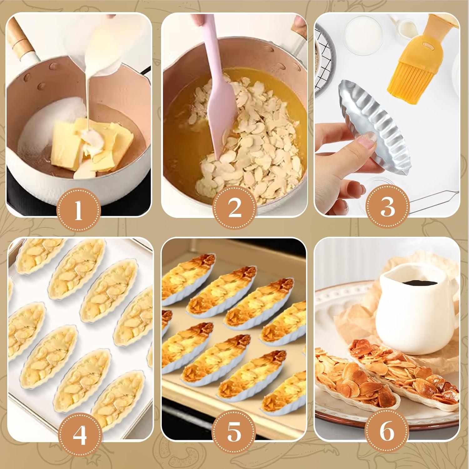 21 Moldes de Tarta de Huevo Barco Liobelon 9.5x4 cm