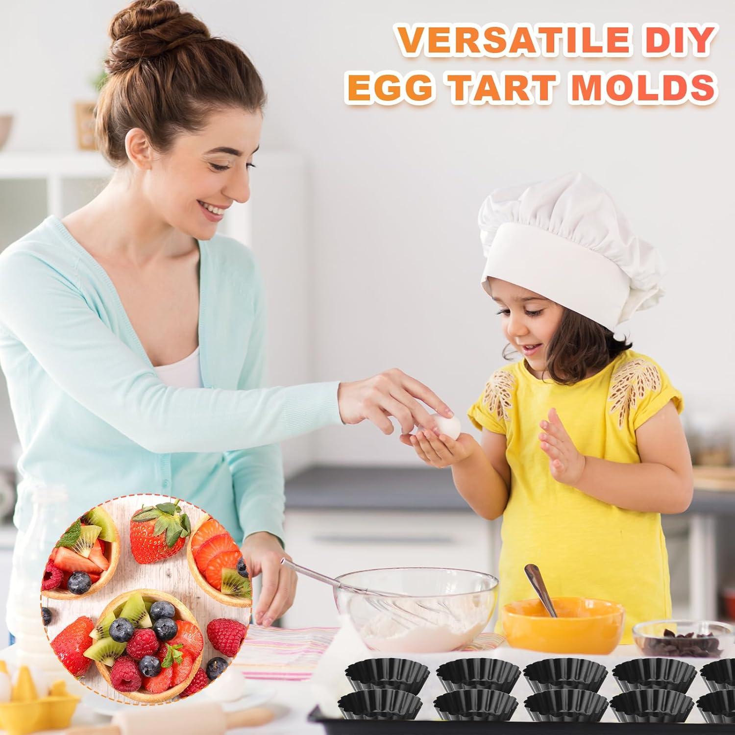 Moldes para Tartas Gejoy 32 Pcs 7,62 cm Acero Al Carbono