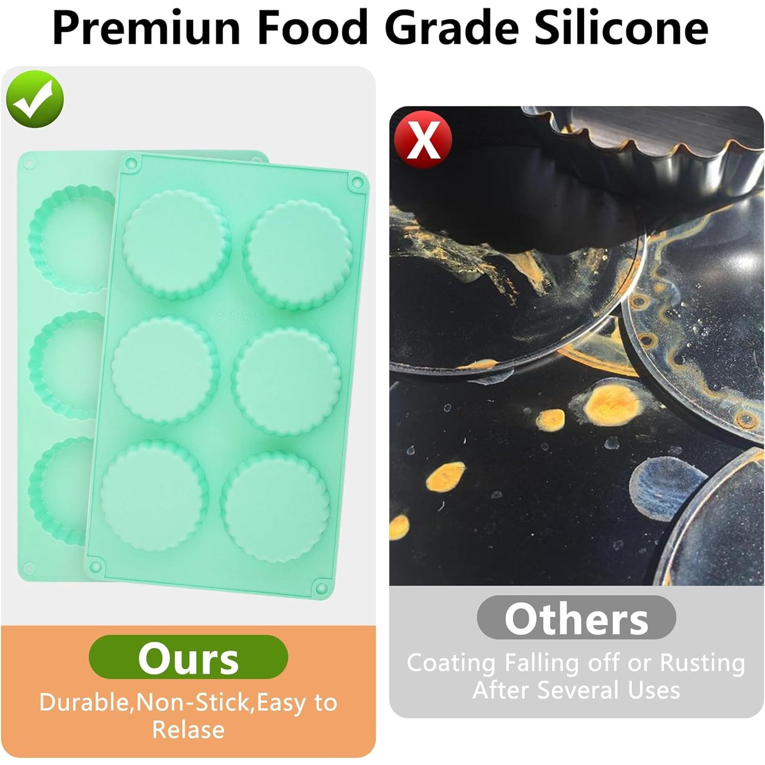 Paquete de 3 Moldes de Silicona Zorazio 6.9 cm Antiadherentes