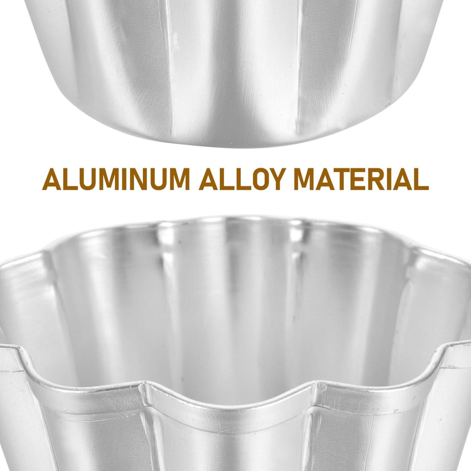 6 Moldes de Aluminio para Tartas SHERCHPRY 7.19 cm