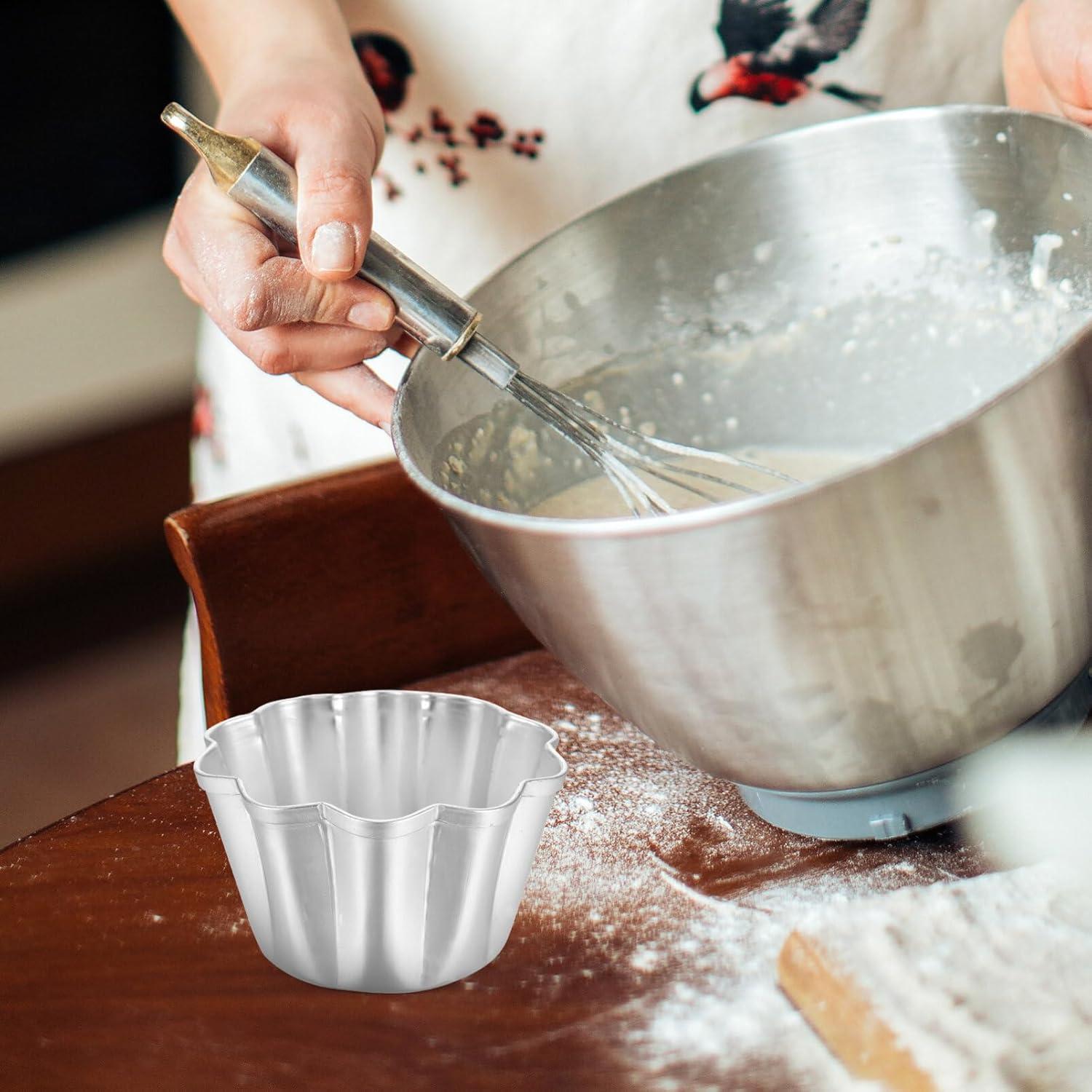 6 Moldes de Aluminio para Tartas SHERCHPRY 7.19 cm