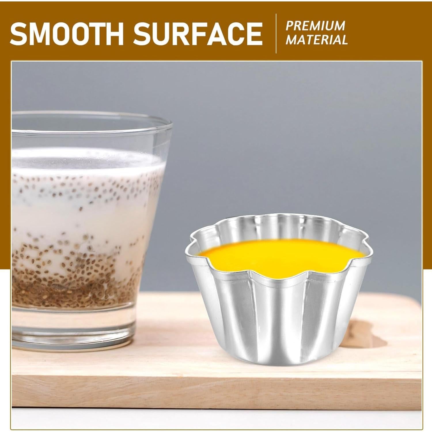 6 Moldes de Aluminio para Tartas SHERCHPRY 7.19 cm