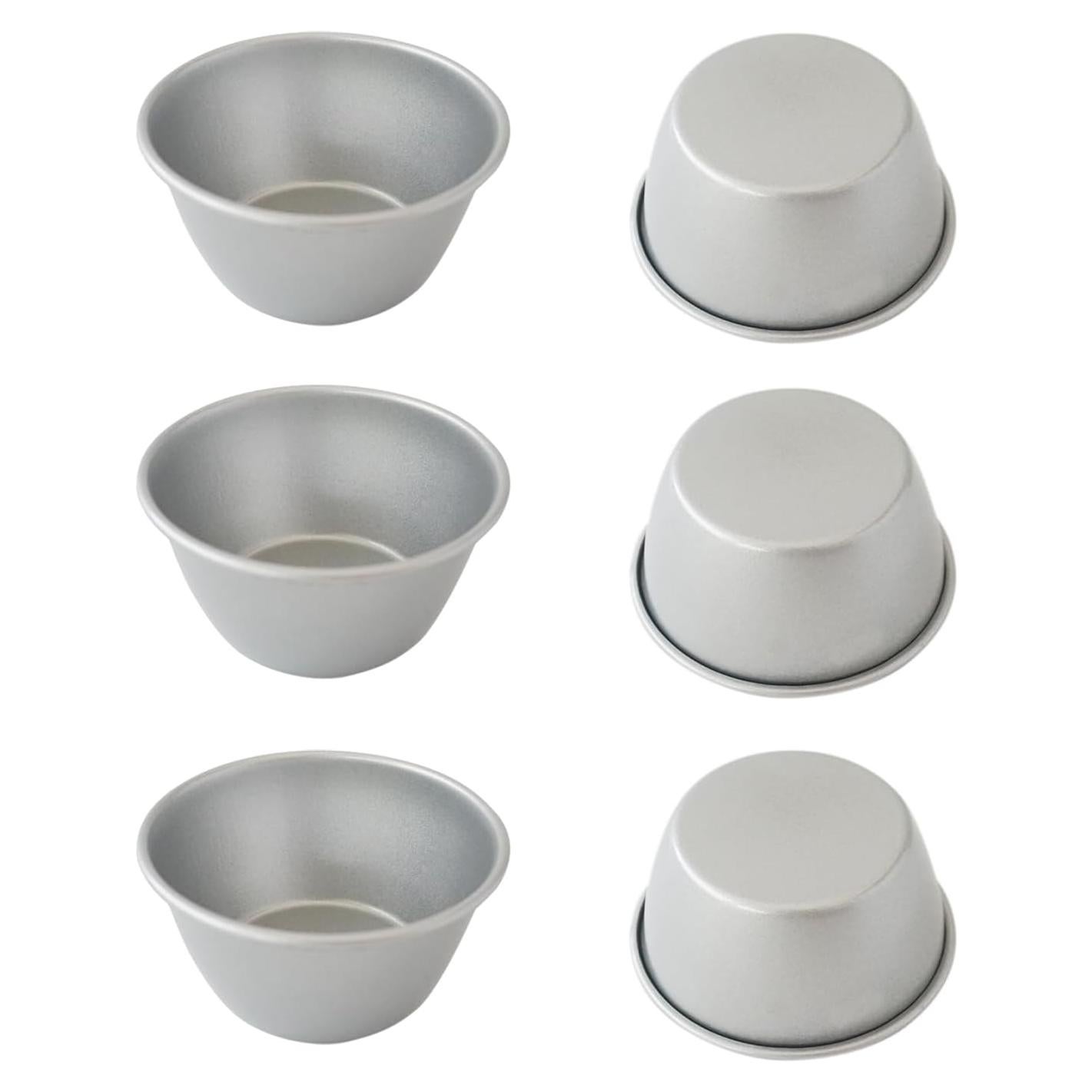 Moldes de Pudding Heluok 6 PZS Acero Carbono 145 ml