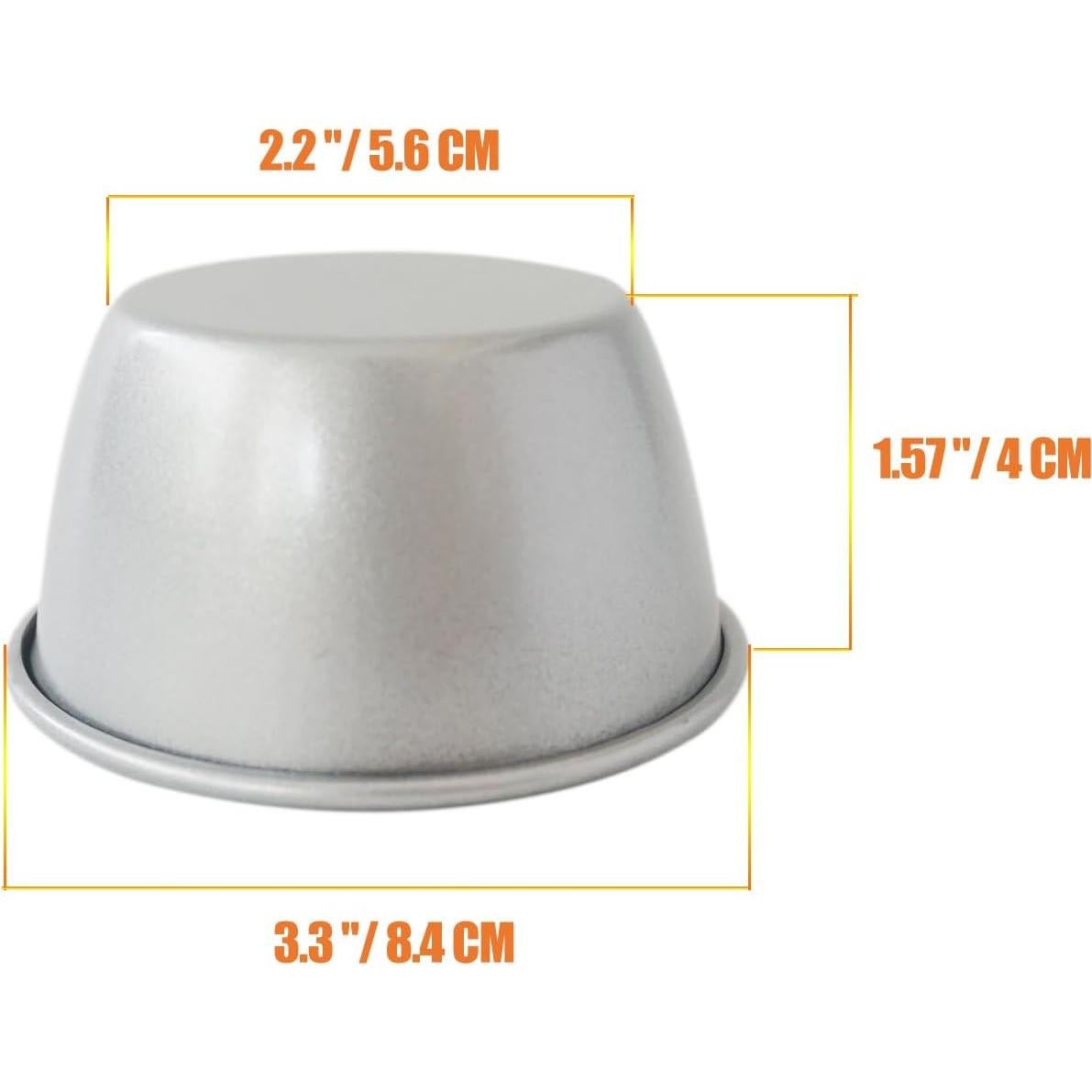 Moldes de Pudding Heluok 6 PZS Acero Carbono 145 ml