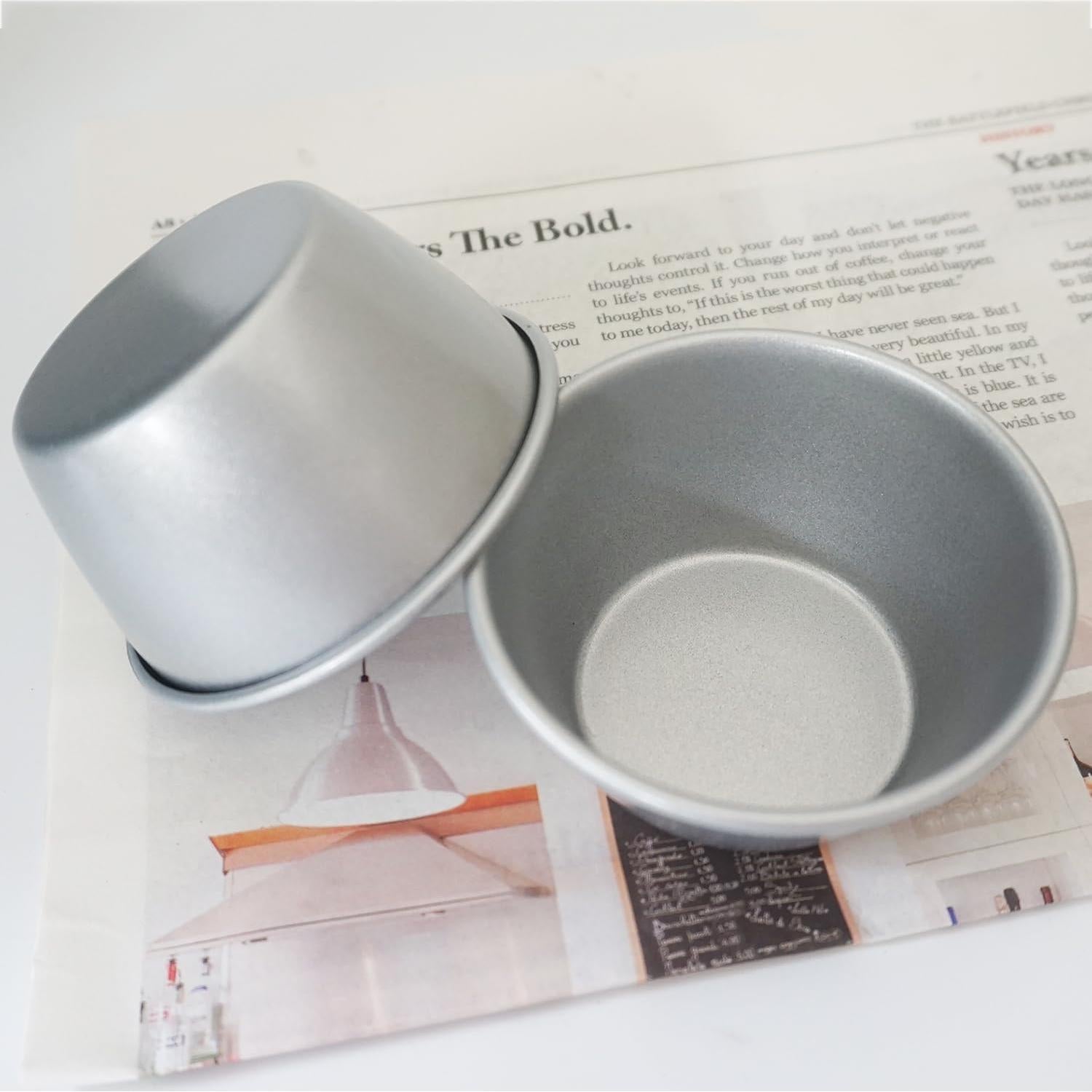 Moldes de Pudding Heluok 6 PZS Acero Carbono 145 ml