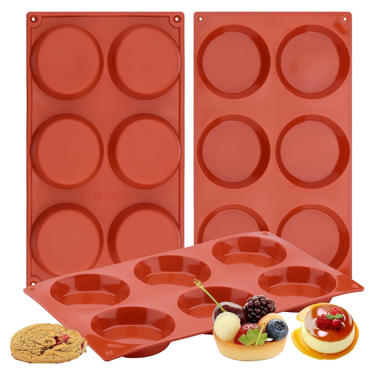 Moldes de Silicona Ocmoiy Antiadherentes 18 Tazas 30,5 cm