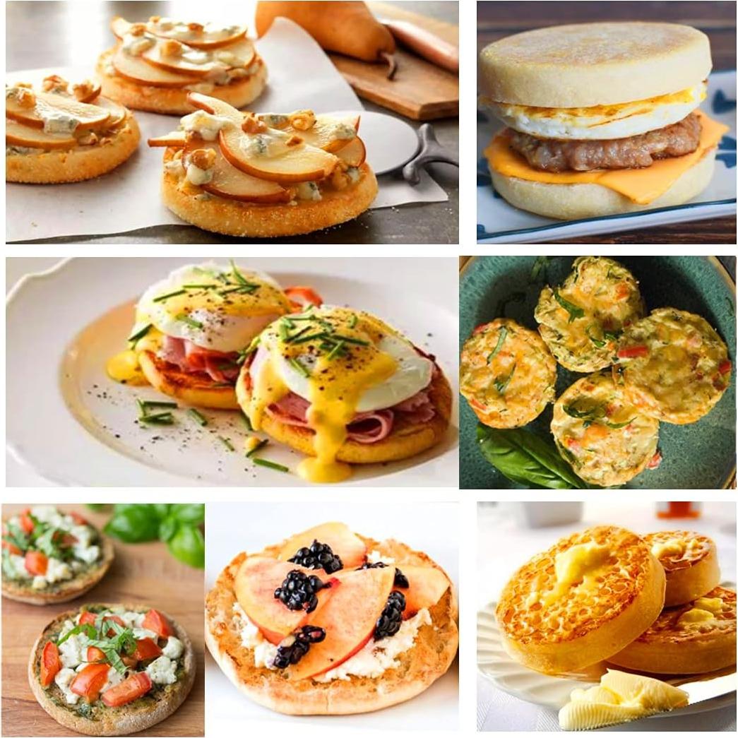 Moldes de Silicona Ocmoiy Antiadherentes 18 Tazas 30,5 cm