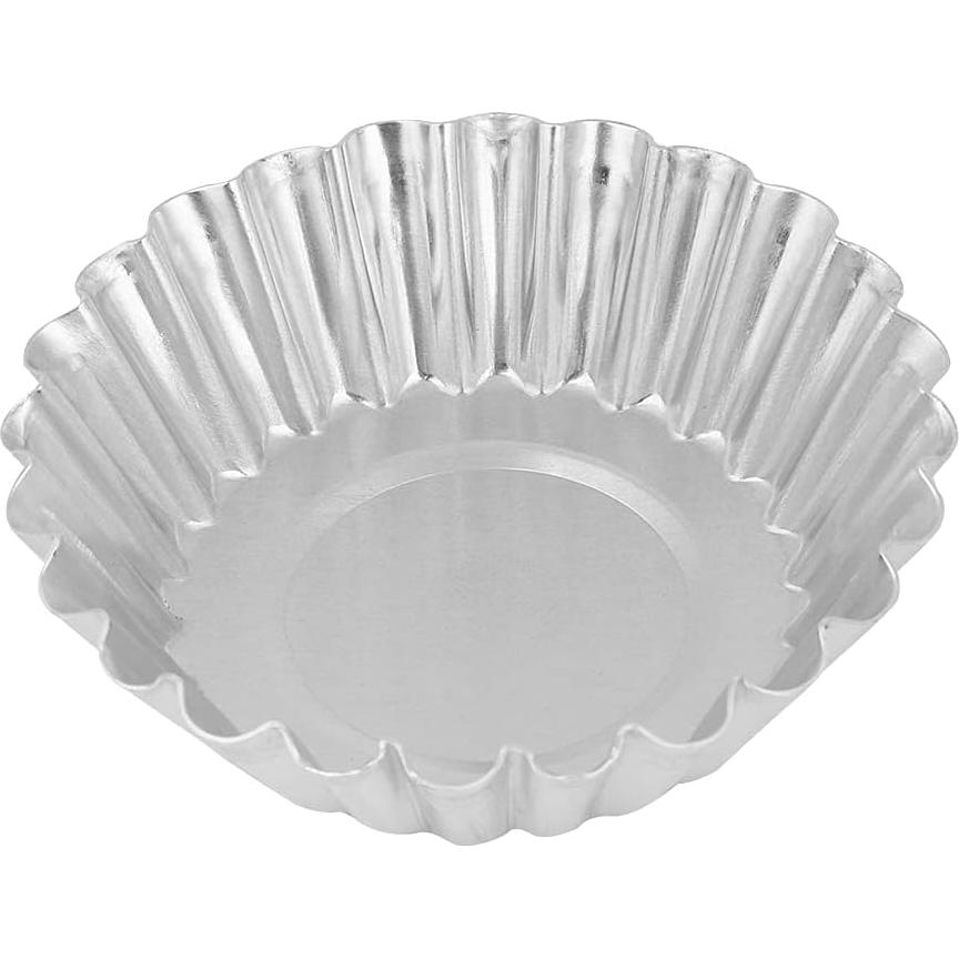 10 Moldes Redondos de Aluminio EBTOOLS para Tartas 7 cm