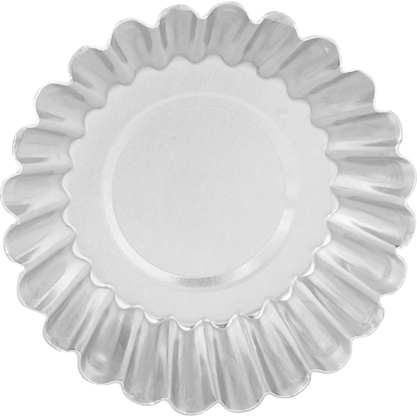 10 Moldes Redondos de Aluminio EBTOOLS para Tartas 7 cm