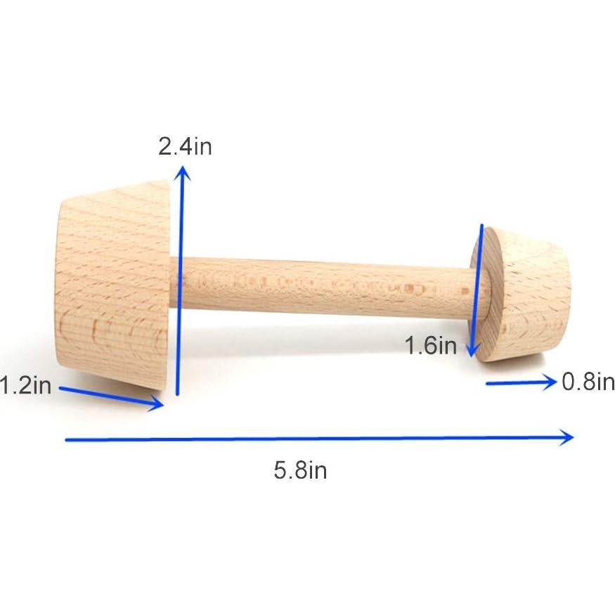 Prensador de Tarta de Huevo de Madera Doble Cara 50g