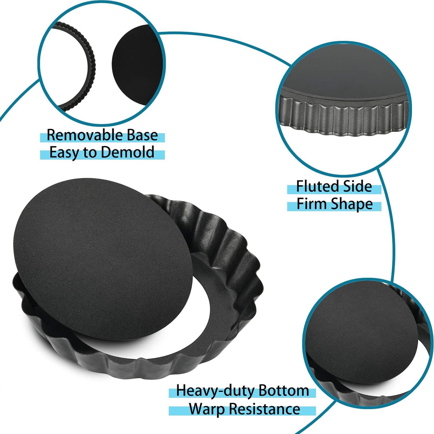 Set de 10 Moldes Redondos Antiadherentes Vnray 10 cm