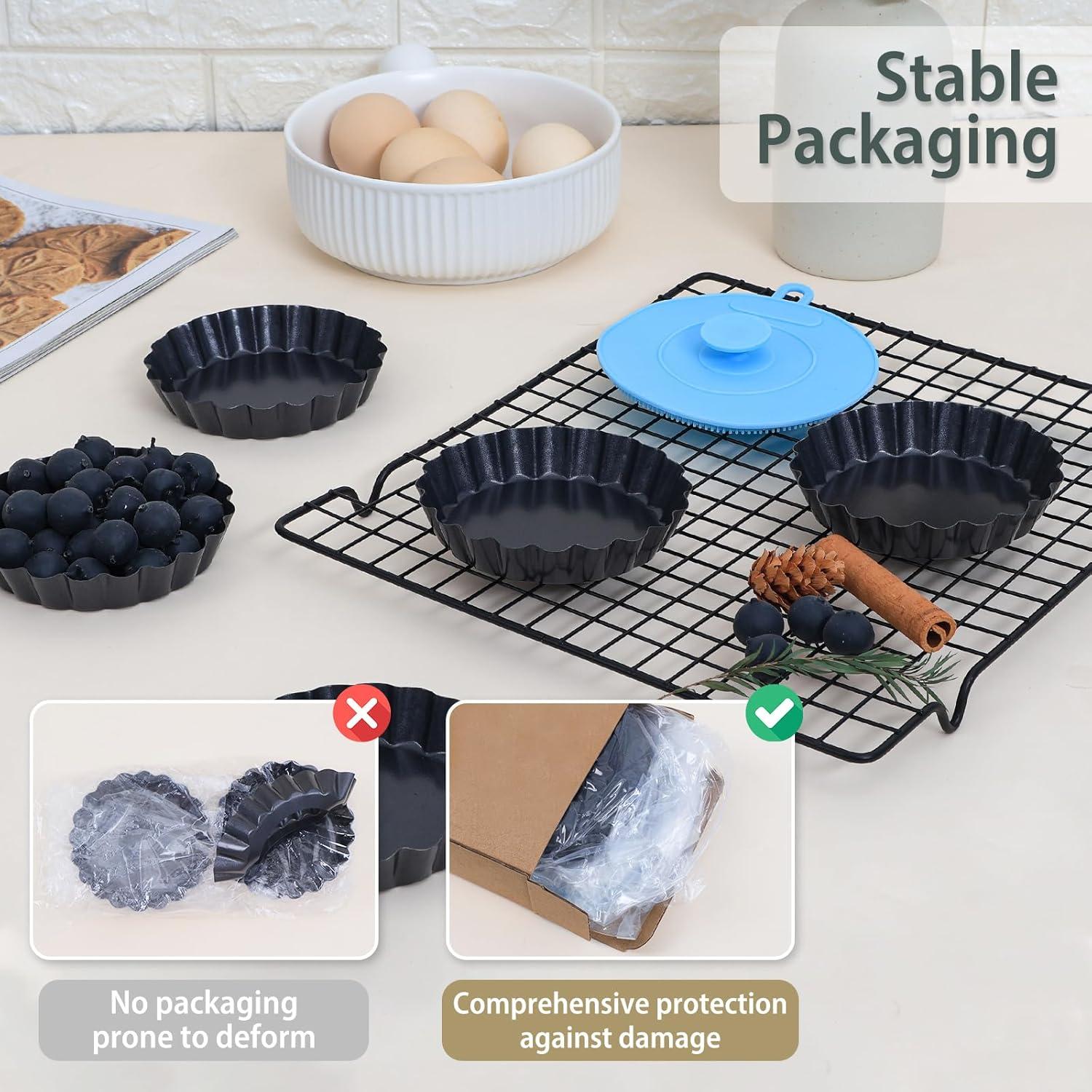 Set de 10 Moldes Redondos Antiadherentes Vnray 10 cm