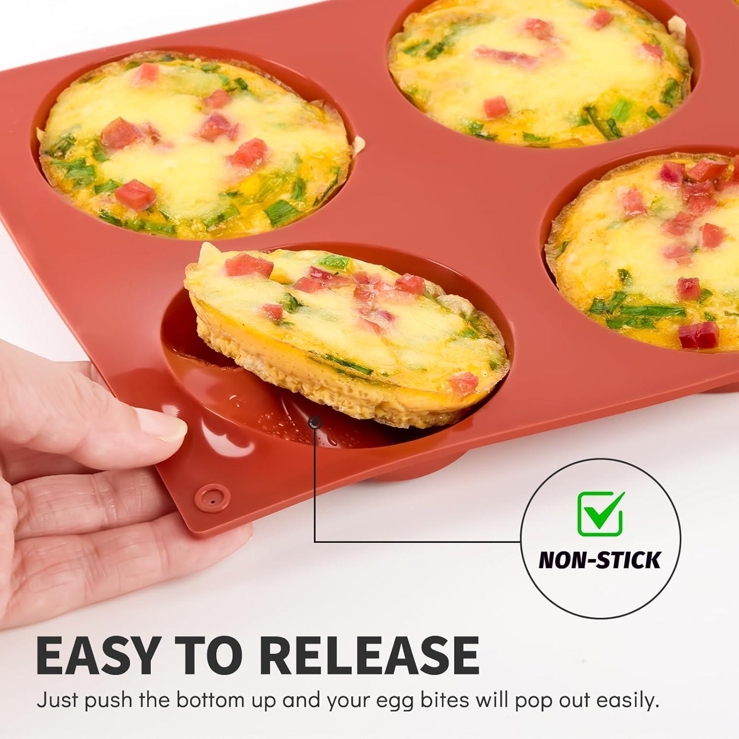 Paquete de 3 Moldes de Silicona Puyeipt para Huevos 7,6 cm