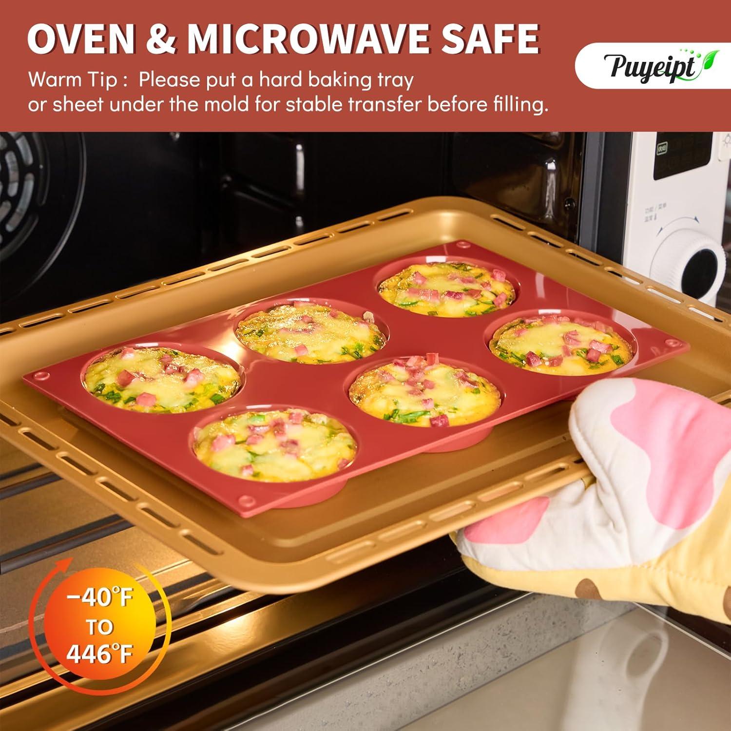 Paquete de 3 Moldes de Silicona Puyeipt para Huevos 7,6 cm